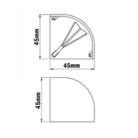 60-260-2 MODULAR SOLUTIONS PART<br>END CAP FOR 3-WAY BODY CONNECTION, ROUND, GRAY, USED WITH 40-010-1